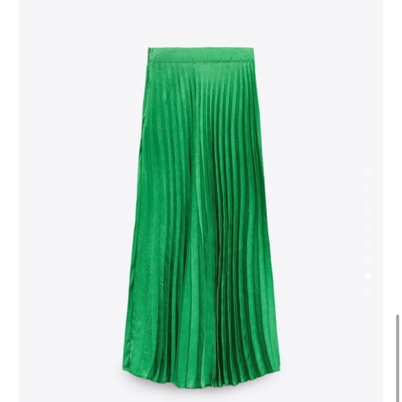***SOLD*** ZARA GREEN PLEATED SKIRT ***BRAND NEW*** SZ M - Picture 6 of 7